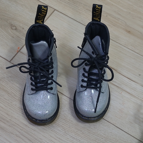 Dr. Martens Other - Dr. Martens Kids' Shimmering Silver Boots Size 8